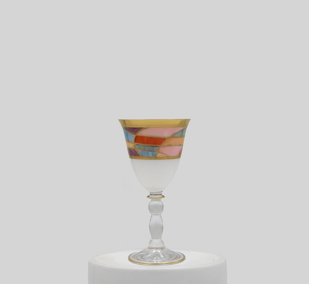 Juice glasses with a base