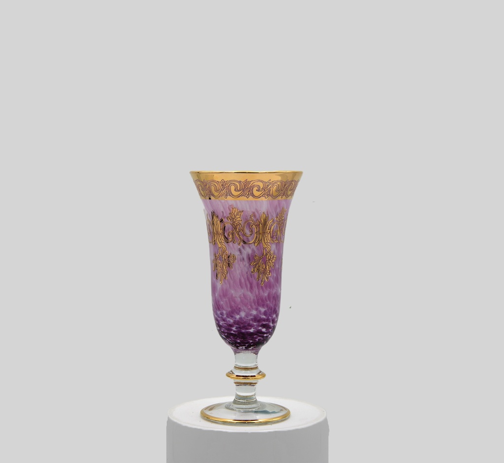 Crystal juice tumblers with a base 