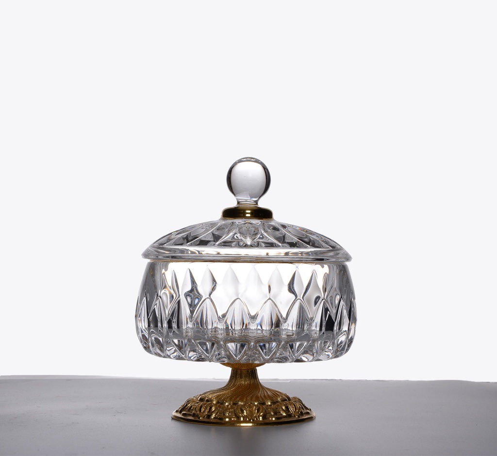 Crystal bowl with gold base