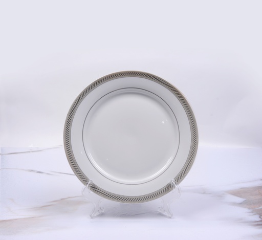 [AL 2258  77PC SILVER SHADOW] A 77 -piece porcelain dinner set