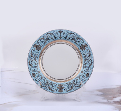 [AL 43 4BLUE 77PC طقم سفرة] A 77 -piece porcelain dinner set