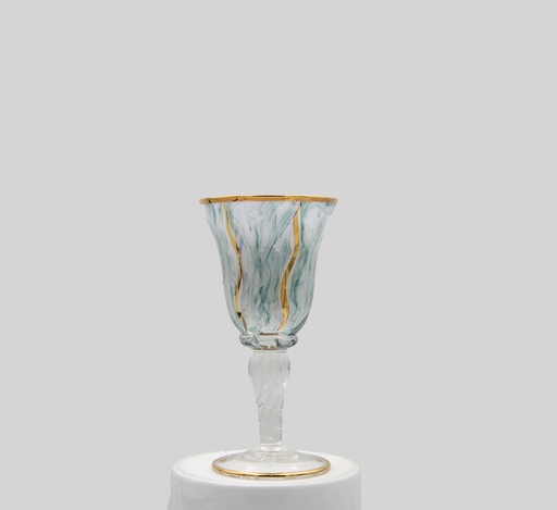 [P.BABBO WH GR G] Crystal juice tumblers with a base