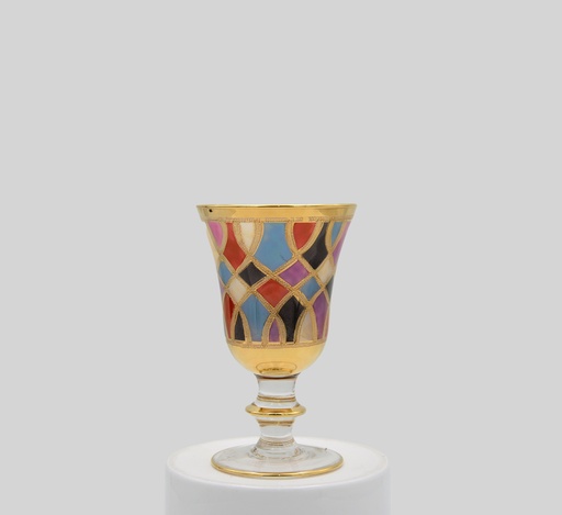 [NO.11579] Crystal juice tumblers with a base