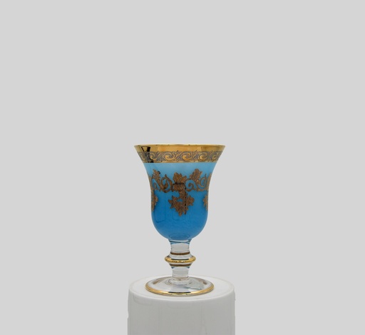 [NO.2291 LIGHT BLUE] Crystal juice tumblers with a base