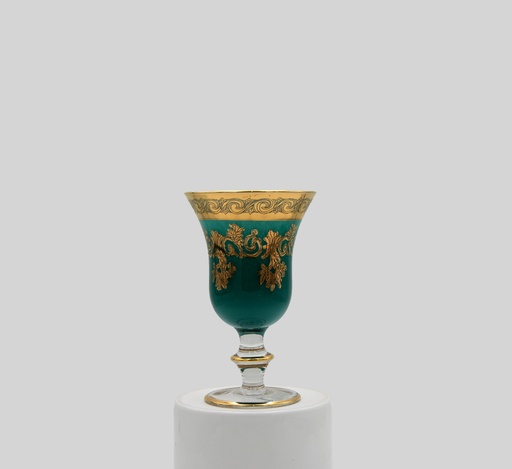 [NO.2293 DARK GRN-G] Crystal juice tumblers with a base