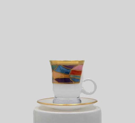 [G-123-A-WH-35-12] tea cups with saucers