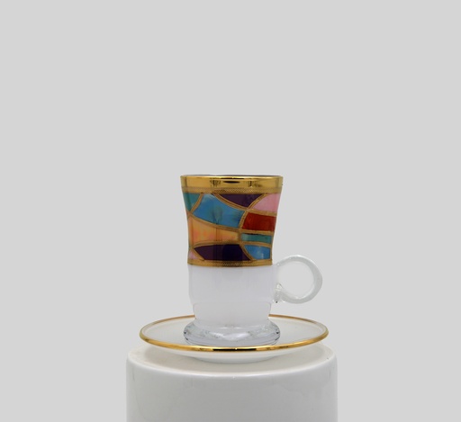 [G-123-A-WH-35-12] tea cups with saucers