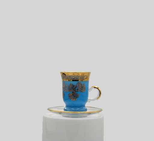 [NO.2231 BL] بيالات الشاي مع الصحون