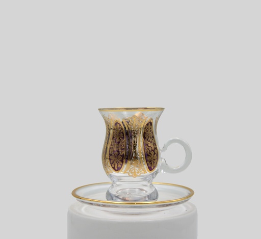 [G-176-Z-35/8 VIOLET] tea cups with saucers