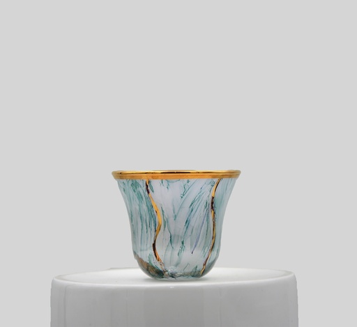 [P.BABBO WH GR GOLD] Arabic coffee cups